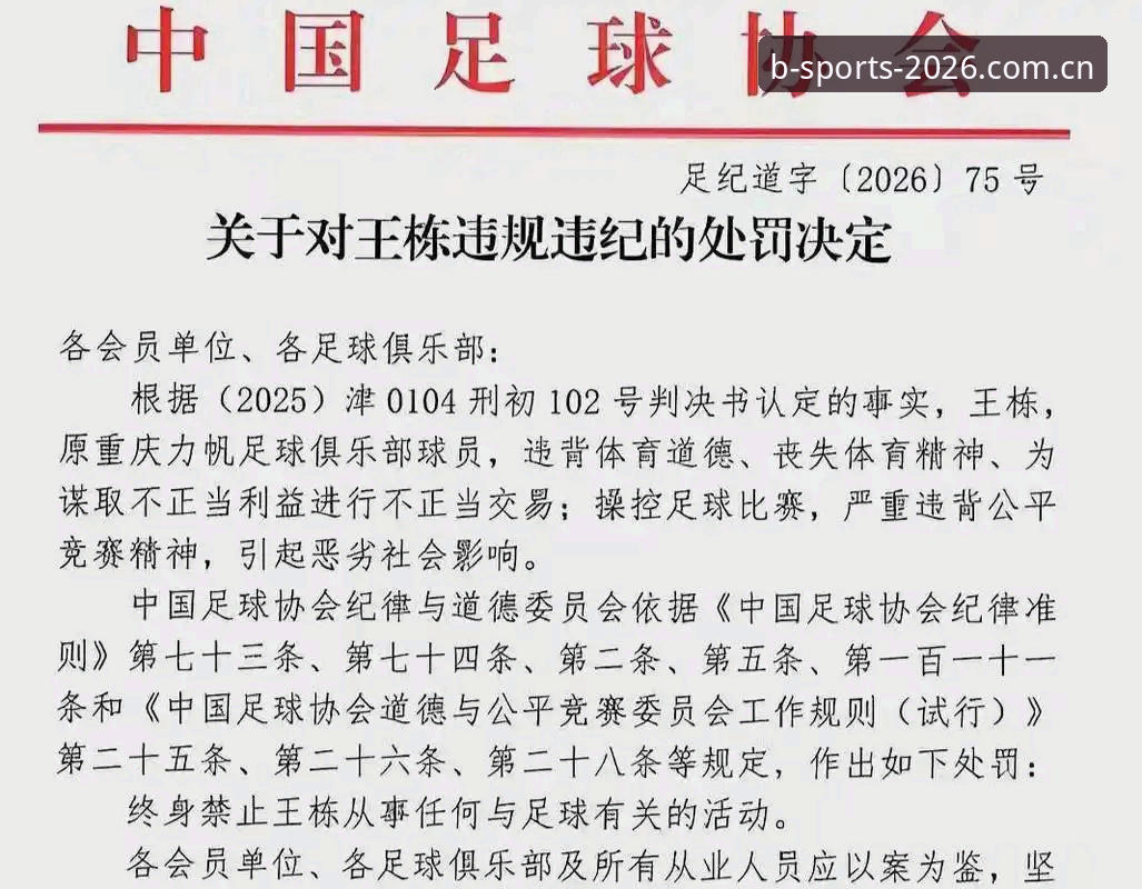 BSports官方网站 中国足协禁足令深度评测:65人受罚名单背后的行业生态变革